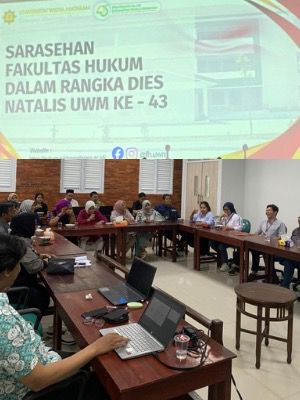 Sarasehan Fakultas Hukum UWM: Dinamika Perkembangan Ilmu Hukum dalam Konteks Pendidikan Tinggi di Indonesia